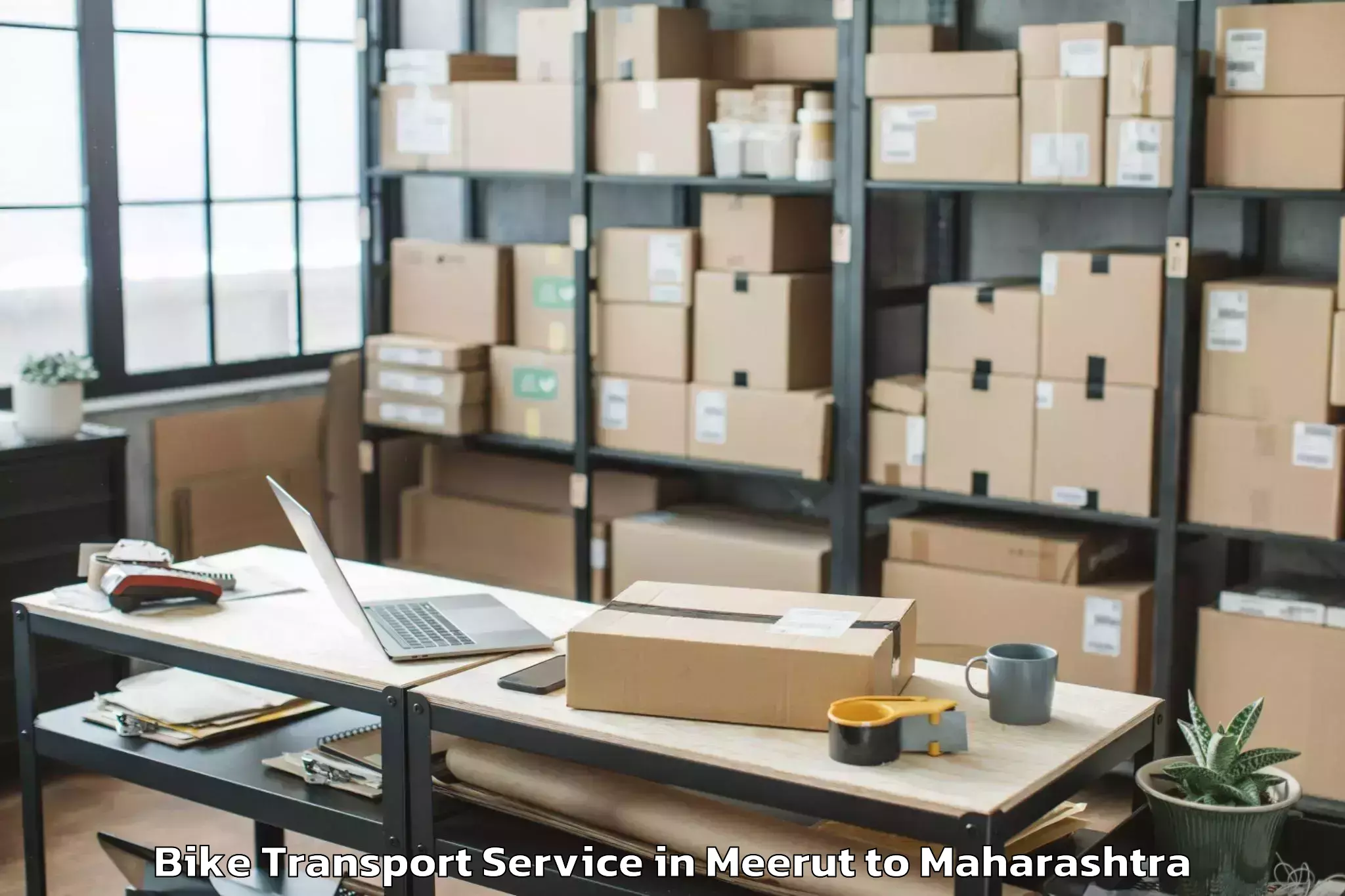 Hassle-Free Meerut to Dighi Port Bike Transport